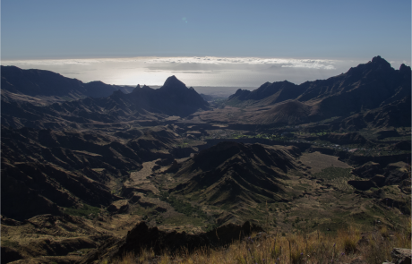 Santo Antao-Bordeira Grandioso panorama durante il trekking sulla Bordeira de Norte