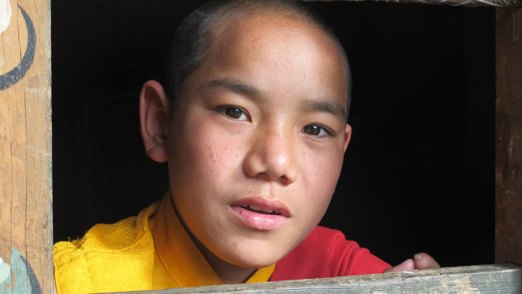 Bhutan volto di monaco