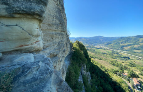 Il panorama verso il Setta