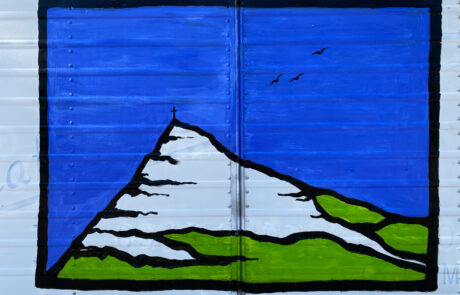 Il Corno alle Scale in un murales