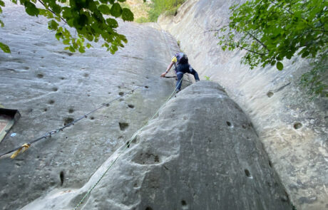 L’inizio della ferrata del Pliocenico